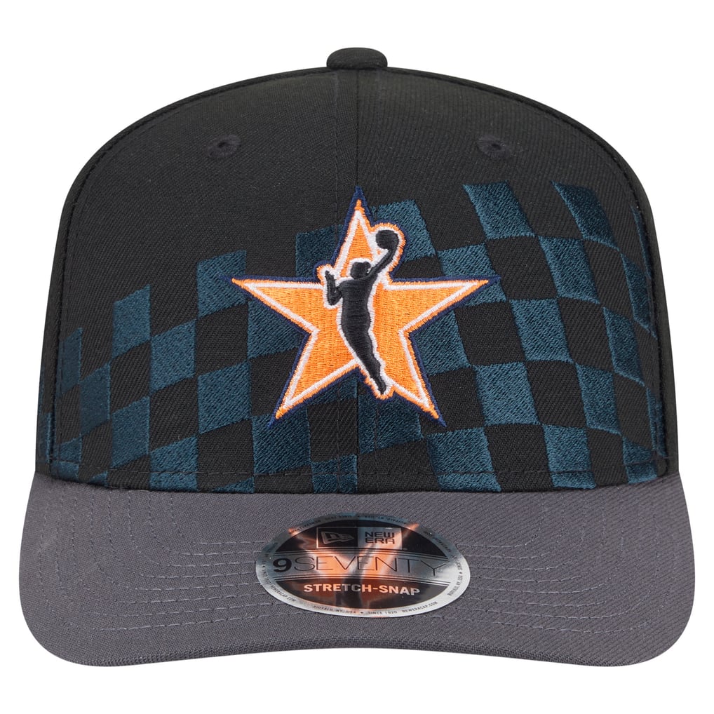  WNBA New Era 9SEVENTY Checkerboard Print Adjustable Hat - Black